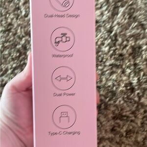 Pink Dual-Head Device with Type-C Charging